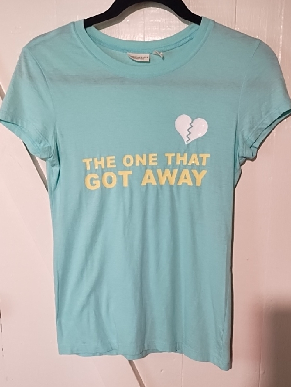 American Eagle Outfitters Aqua Crewneck Graphic Tee Small VGC.